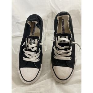 Converse Shoreline Old School Retro Womens Shoes Size 6 Black/White Gently Used